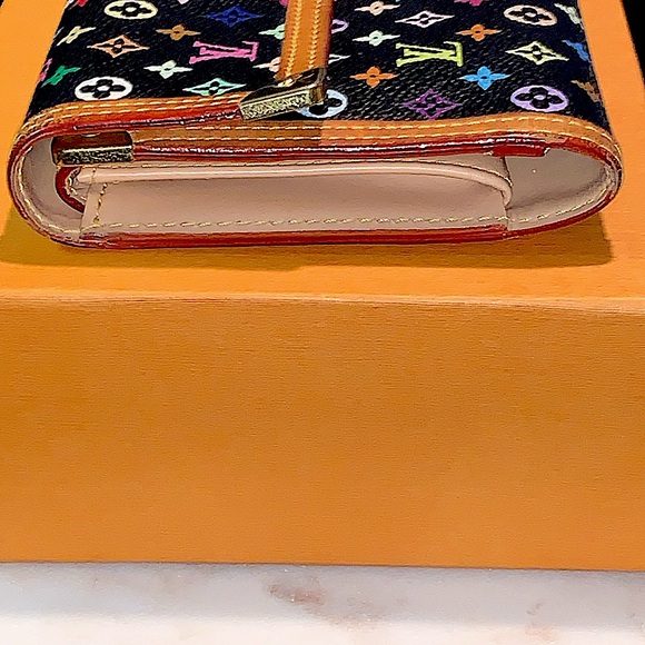 LOUIS VUITTON TAKASHI MURAKAMI WALLET LIMITED EDITION BLACK MONOGRAM VINTAGE - Picture 11 of 16